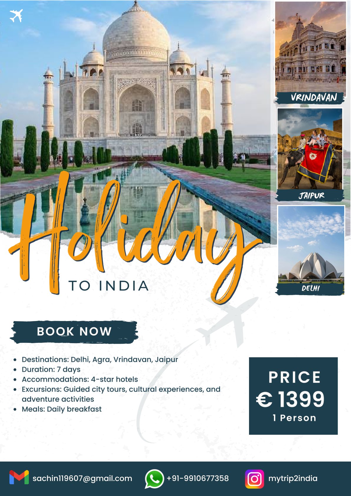7-Day tour of India